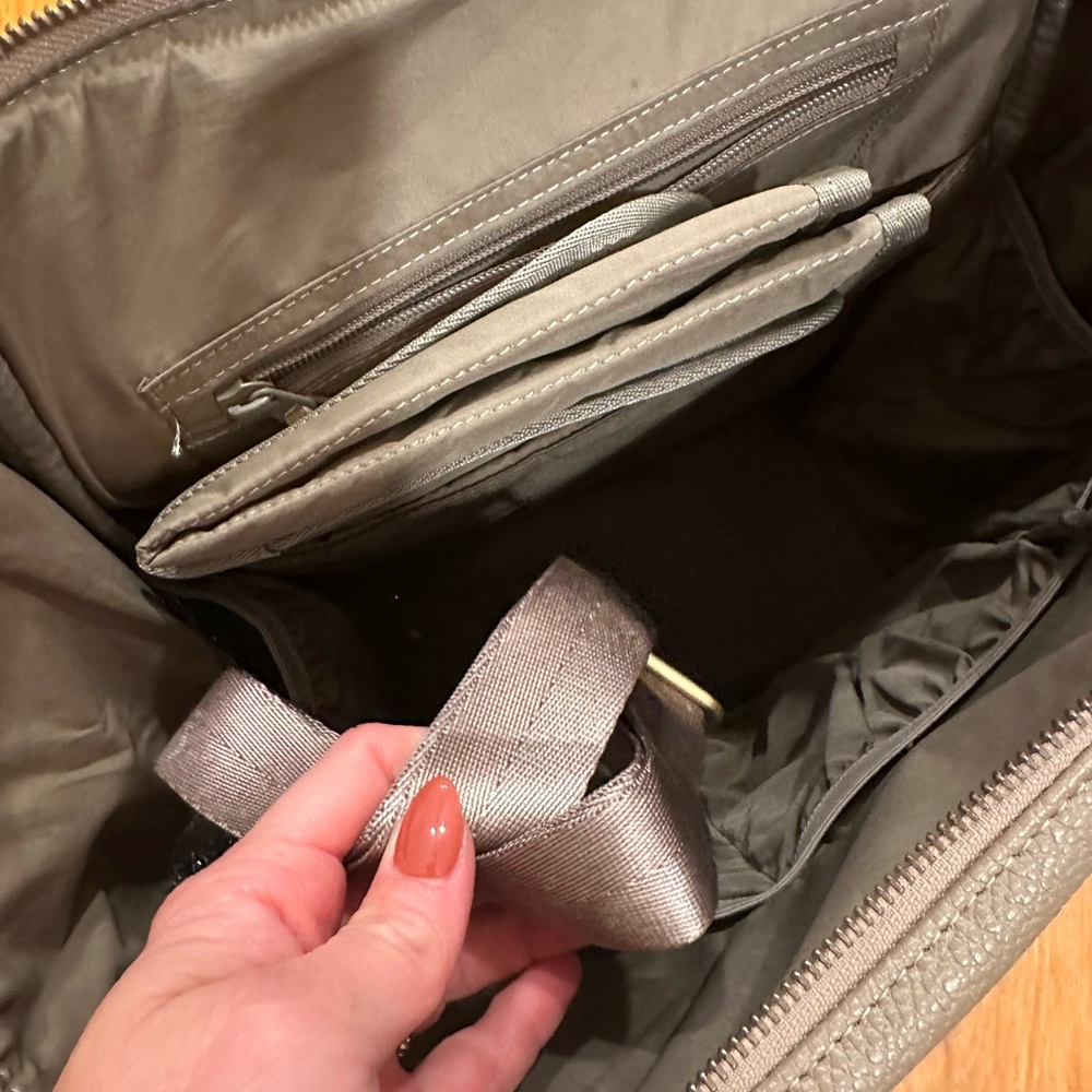 FP Gray Leather Diaper Bag - Picture 3 of 3
